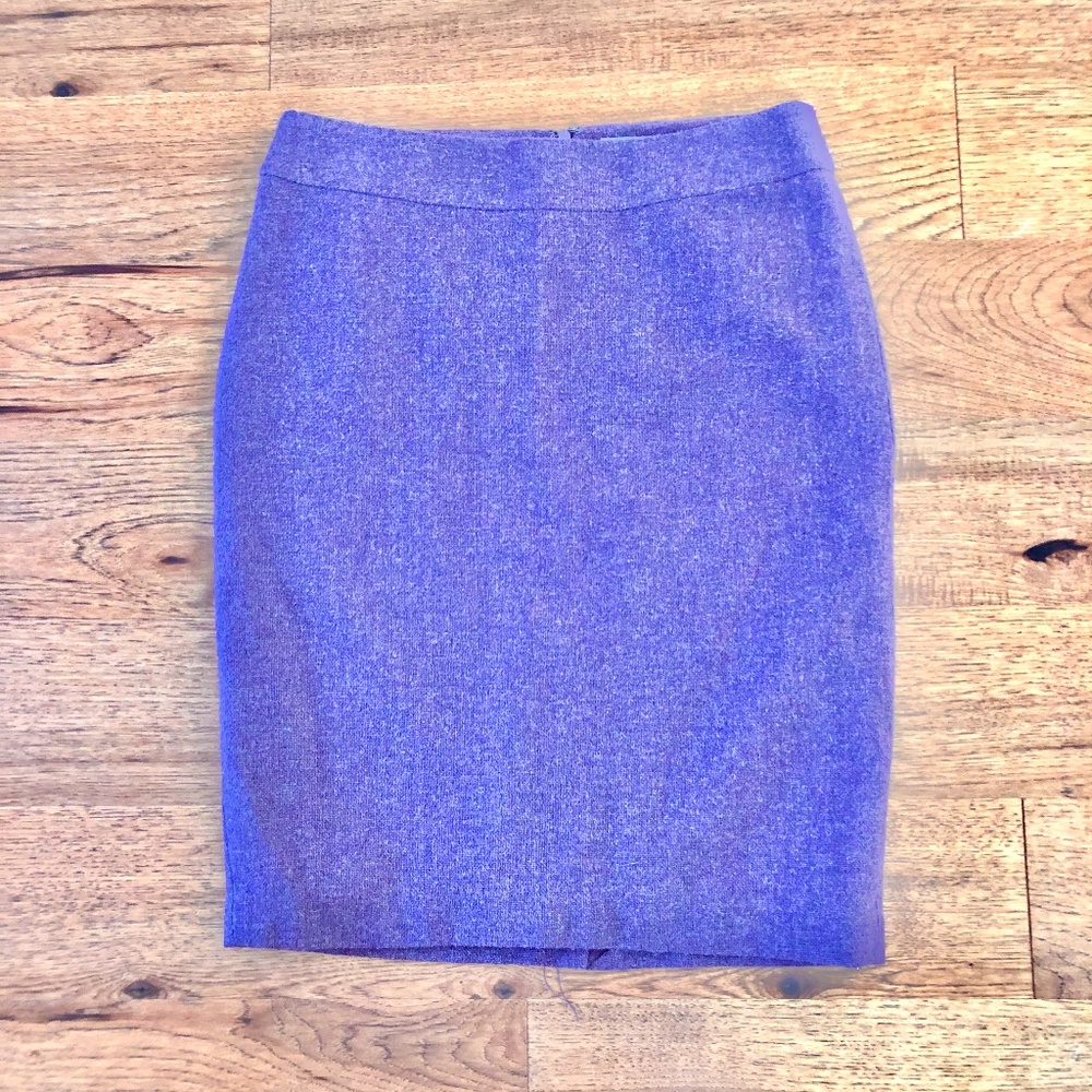 Purple Tweed Pencil Skirt linen with lining